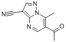 structure of CAS# 83702-52-7, 6-Acetyl-7-Methylpyrazolo[1,5-a]Pyrimidine-3-Carbonitrile;6-Acetyl-7-Methyl-Pyrazolo[1,5-A]Pyrimidine-3-Carbonitrile;6-Acetyl-7-Methyl-3-Pyrazolo[1,5-A]Pyrimidinecarbonitrile;6-Ethanoyl-7-Methyl-Pyrazolo[1,5-A]Pyrimidine-3-Carbonitrile