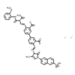 CAS#: 84100-79-8， Potassium sodium 4-({1-[(2-methoxyphenyl)amino]-1,3-dioxo-2-butanyl}diazenyl)-4'-{[3-methyl-5-oxo-1-(6-sulfo-2-naphthyl)-4,5-dihydro-1H-pyrazol-4-yl]diazenyl}-3,3'-biphenyldicarboxylate (1:1:1)