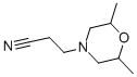structure of CAS# 84145-73-3, 2,6-Dimethyl-4-Morpholinepropiononitrile;3-(2,6-Dimethyl-4-Morpholinyl)Propanenitrile;3-(2,6-Dimethylmorpholin-4-Yl)Propionitrile