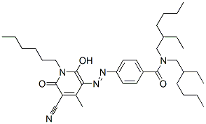 CAS#: 84166-98-3， 4-[(5-Cyano-1-Hexyl-1,6-Dihydro-2-Hydroxy-4-Methyl-6-Oxo-3-Pyridyl)Azo]-N,N-Bis(2-Ethylhexyl)Benzamide