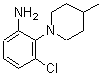 结构式 CAS# 842965-35-9, 3-氯-2-(4-甲基-1-哌啶基)苯胺