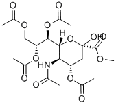 structure of CAS# 84380-10-9, 4,7,8,9-Tetra-O-Acetyl-N-Acetylneuraminic Acid Methyl Ester;N-Acetylneuraminic Acid Methyl Ester 4,7,8,9-Tetraacetate Methyl 5-Acetamido-4,7,8,9-Tetra-O-Acetyl-3,5-Dideoxy-Beta-D-Glycero-D-Galacto-2-Nonulopyranosylonate;METHYL 5-ACETAMIDO-4,7,8,9-TETRA-O-ACETYL-3,5-DIDEOXY-BETA-D-GLYCERO-D-GALACTO-2-NONULOPYRANOSYLONATE;Methyl 5-Acetamido-4,7,8,9-Tetra-O-Acetyl-3,5-Dideoxy-Beta-D-Glycero-D-Galacto-2-Nonulopyranosylonate