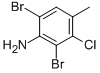 structure of CAS# 84483-22-7, 3-Chloro-2,6-Dibromo-4-Methylaniline;2,6-Dibromo-3-Chloro-4-Methyl-Aniline;(2,6-Dibromo-3-Chloro-4-Methyl-Phenyl)Amine;Zinc00152803