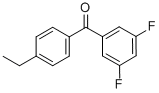 structure of CAS# 844885-11-6, 3,5-Difluoro-4'-Ethylbenzophenone;3,5-DIFLUORO-4'-ETHYLBENZOPHENONE