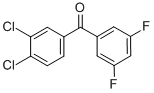 structure of CAS# 844885-16-1, 3,4-Dichloro-3',5'-Difluorobenzophenone;3,4-DICHLORO-3',5'-DIFLUOROBENZOPHENONE