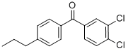 structure of CAS# 844885-29-6, 3,4-Dichloro-4'-n-Propylbenzophenone;3,4-DICHLORO-4'-N-PROPYLBENZOPHENONE