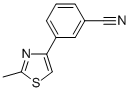 structure of CAS# 844891-06-1, 3-(2-Methyl-1,3-Thiazol-4-Yl)Benzonitrile;3-(2-Methyl-1,3-Thiazol-4-Yl)Benzonitrile 97%;3-(2-METHYL-1,3-THIAZOL-4-YL)BENZONITRILE