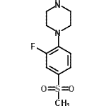 结构式 CAS# 845616-10-6, 1-[2-氟-4-(甲基磺酰基)苯基]哌嗪
