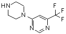 结构式 CAS# 845616-55-9, 4-(1-哌嗪基)-6-(三氟甲基)嘧啶