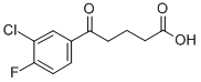 structure of CAS# 845790-41-2, 5-(3-Chloro-4-Fluorophenyl)-5-Oxovaleric Acid;5-(3-CHLORO-4-FLUOROPHENYL)-5-OXOVALERIC ACID