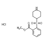 结构式 CAS# 849035-95-6, 甲基2-(4-哌啶基磺酰基)苯甲酸酯盐酸盐(1:1)