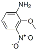 structure of CAS# 85-45-0, 3-Nitro-o-Anisidine;2-Methoxy-3-Nitro-Aniline;(2-Methoxy-3-Nitro-Phenyl)Amine;3-Nitro-O-Anisidine