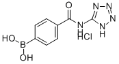structure of CAS# 850568-31-9, 4-(1H-Tetrazol-5-Yl-Carbamoyl)Benzeneboronic Acid Hydrochloride;4-(1H-Tetrazol-5-Ylcarbamoyl)Benzeneboronic Acid Hydrochloride 97%;(4-((1H-Tetrazol-5-Yl)Carbamoyl)Phenyl)Boronic Acid Hydrochloride;4-(1H-Tetrazol-5-Ylcarbamoyl)Benzeneboronic Acid Hydrochloride