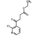 structure of CAS# 852063-32-2, Ethyl 4-(2-chloro-3-pyridinyl)-4-oxobutanoate;Ethyl 4-(2-chloro-3-pyridyl)-4-oxobutyrate;Ethyl 4-(2-chloropyridin-3-yl)-4-oxobutyrate