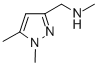structure of CAS# 852227-88-4, N-[(1,5-Dimethyl-1H-Pyrazol-3-Yl)Methyl]-N-Methylamine;N-[(1,5-Dimethyl-1H-Pyrazol-3-Yl)Methyl]-N-Methylamine 97%;N-[(1,5-DIMETHYL-1H-PYRAZOL-3-YL)METHYL]-N-METHYLAMINE;(1,5-Dimethyl-1H-Pyrazol-3-Ylmethyl)Methylamine ,97%