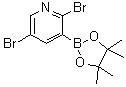 结构式 CAS# 852228-17-2, 2,5-二溴吡啶-3-硼酸频哪醇酯