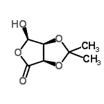 CAS 登录号：85254-46-2， (3aR,6R,6aS)-6-羟基-2,2-二甲基二氢呋喃并[3,4-d][1,3]二氧杂环戊烯-4(3aH)-酮