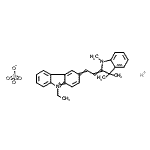 CAS#: 85283-94-9， 9-Ethyl-3-[2-(1,3,3-trimethyl-1,3-dihydro-2H-indol-2-ylidene)ethylidene]-3H-carbazolium hydrogen sulfate (1:1:1)