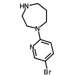 结构式 CAS# 855787-68-7, 1-(5-溴-2-吡啶基)-1,4-二氮杂环庚