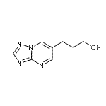 structure of CAS# 85599-32-2, 3-([1,2,4]Triazolo[1,5-a]pyrimidin-6-yl)-1-propanol;3-([1,2,4]triazolo[1,5-a]pyrimidin-6-yl)propan-1-ol;3-(8-hydro-1,2,4-triazolo[1,5-a]pyrimidin-6-yl)propan-1-ol;3-[1,2,4]triazolo[1,5-a]pyrimidin-6-ylpropan-1-ol