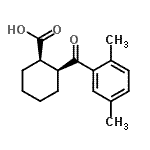 structure of CAS# 85603-45-8, (1R,2S)-2-(2,5-Dimethylbenzoyl)cyclohexanecarboxylic acid;cis-2-(2,5-dimethylbenzoyl)cyclohexane-1-carboxylic acid