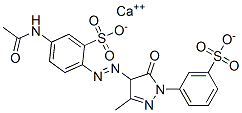 CAS 登录号：85605-16-9， 5-乙酰氨基-2-[[4,5-二氢-3-甲基-5-氧代-1-(3-磺酸基苯基)-1H-吡唑-4-基]偶氮]苯磺酸钙