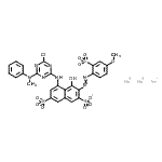 CAS#: 85631-77-2， Trisodium 5-({4-chloro-6-[methyl(phenyl)amino]-1,3,5-triazin-2-yl}amino)-4-hydroxy-3-[(4-methoxy-2-sulfonatophenyl)diazenyl]-2,7-naphthalenedisulfonate