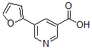 结构式 CAS# 857283-84-2, 5-(2-呋喃基)-3-吡啶羧酸