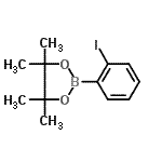 结构式 CAS# 857934-82-8, 2-(2-碘苯基)-4,4,5,5-四甲基-1,3,2-二氧硼戊环