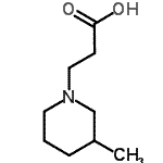结构式 CAS# 858444-38-9, 3-(3-甲基-1-哌啶基)丙酸