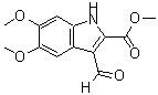 结构式 CAS# 858749-33-4, 3-甲酰基-5,6-二甲氧基-1H-吲哚-2-羧酸甲酯