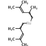 结构式 CAS# 85908-78-7, 二(2,4-二甲基-1,3-戊二烯-1-基)钌(1+)
