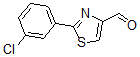 structure of CAS# 859850-99-0, 2-(3-Chlorophenyl)-4-Thiazolecarboxaldehyde;2-(3-Chlorophenyl)-1,3-Thiazole-4-Carboxaldehyde 97%;2-(3-CHLOROPHENYL)-1,3-THIAZOLE-4-CARBOXALDEHYDE 97