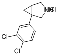 structure of CAS# 86215-36-3, 1-(3,4-Dichloro-Phenyl)-3-Aza-Bicyclo[3.1.0]Hexane Hydrochloride;1-(3,4-Dichloro-Phenyl)-3-Aza-Bicyclo[3.1.0]Hexane Hydrochloride;1-(3,4-Dichloro-Phenyl)-3-Aza-Bicyclo[3.1.0]Hexane Hychloride;1-(3,4-DICHLORO-PHENYL)-3-AZA-BICYCLO[3.1.0]HEXANE HCL