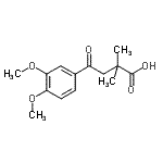 结构式 CAS# 862578-42-5, 4-(3,4-二甲氧基苯基)-2,2-二甲基-4-氧代丁酸