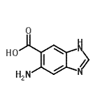 结构式 CAS# 863216-51-7, 5-氨基-1H-苯并咪唑-6-羧酸