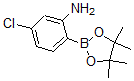 structure of CAS# 863578-21-6, 2-Amino-4-chlorophenyl boronic acid pinacol ester;5-Chloro-2-(4,4,5,5-Tetramethyl-1,3,2-Dioxaborolan-2-Yl)Aniline;2-AMINO-4-CHLOROPHENYL BORONIC ACID PINACOL ESTER;2-Amino-4-Chlorophenyl Boronic Acid