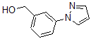 structure of CAS# 864068-80-4, 3-(1H-Pyrazol-1-Yl)-Benzenemethanol;[3-(1H-Pyrazol-1-Yl)Phenyl]Methanol 90%;Benzenemethanol, 3-(1H-Pyrazol-1-Yl)-;3-(1H-Pyrazol-1-Yl)Benzyl Alcohol 90%