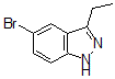 structure of CAS# 864774-67-4, 5-Bromo-3-Ethyl-1H-Indazole;1H-Indazole, 5-Bromo-3-Ethyl-;5-BROMO-3-ETHYL-1H-INDAZOLE