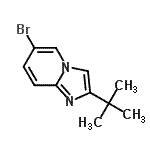 结构式 CAS# 864867-60-7, 6-溴-2-(2-甲基-2-丙基)咪唑并[1,2-a]吡啶