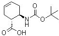 structure of CAS# 865689-24-3, (1R,6R)-6-({[(2-Methyl-2-propanyl)oxy]carbonyl}amino)-3-cyclohexene-1-carboxylic acid