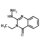 结构式 CAS# 86662-57-9, 3-乙基-2-肼基-4(3H)-喹唑啉酮