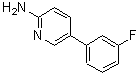 结构式 CAS# 866620-27-1, 5-(3-氟苯基)-2-吡啶胺