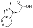 structure of CAS# 86704-55-4, (2-Methyl-Indol-1-Yl)-Acetic Acid;(2-METHYL-1H-INDOL-1-YL)ACETIC ACID;(2-METHYL-INDOL-1-YL)-ACETIC ACID