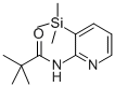 structure of CAS# 86847-63-4, 2,2-Dimethyl-N-(3-Trimethylsilanyl-Pyridin-2-Yl)-Propionamide;2,2-DIMETHYL-N-(3-TRIMETHYLSILANYL-PYRIDIN-2-YL)-PROPIONAMIDE;2,2-Methyl-N-(3-Trimethylsilanyl-Pyridin-2-Yl)-Propionamide;N-(3-(Trimethylsilyl)Pyridin-2-Yl)Pivalamide