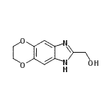 structure of CAS# 870544-33-5, 6,7-Dihydro-1H-[1,4]dioxino[2,3-f]benzimidazol-2-ylmethanol;(6,7-dihy<wbr>dro-1H-[1<wbr>,4]dioxin<wbr>o[2',3':4<wbr>,5]benzo[<wbr>1,2-d]imi<wbr>dazol-2-y<wbr>l)methanol;(6,7-Dihy<wbr>dro-1H-5,<wbr>8-dioxa-1<wbr>,3-diaza-<wbr>cyclopent<wbr>a[b]napht<wbr>halen-2-y<wbr>l)-methan<wbr>ol;1H-[1,4]dioxino[2,3-f]benzimidazole-2-methanol, 6,7-dihydro-
