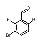 structure of CAS# 870703-68-7, 3,6-Dibromo-2-fluorobenzaldehyde;3,6-Dibromo-2-fluorobenzaldehyde;652393_ALDRICH