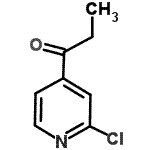 structure of CAS# 87121-53-7, 1-(2-Chloro-4-pyridinyl)-1-propanone;2-Chloro-4-propionylpyridine;MFCD07699407