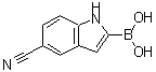 structure of CAS# 871329-64-5, (5-cyano-1H-indol-2-yl)boronic acid;5-Cyano-1H-indole-2-boronic acid;5-Cyano-1H-indole-2-boronicacid;5-Cyanoindole-2-boronic acid