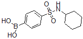 structure of CAS# 871329-66-7, B-[4-[(Cyclohexylamino)Sulfonyl]Phenyl]-Boronic Acid;4-(N-CYCLOHEXYLSULPHONAMIDO)BENZENEBORONIC ACID;4-(Cyclohexylsulfamoyl)Benzeneboronic Acid, 95%;4-N-CYCLOHEXYLSULFAMOYLPHENYLBORONIC ACID